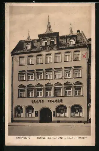 AK Nürnberg, Hotel-Restaurant Blaue Traube