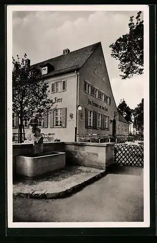 AK Nürnberg, Partie am Gasthaus Am Brunnen vor dem Tore in der Hiltpoltsteinerstr. 61