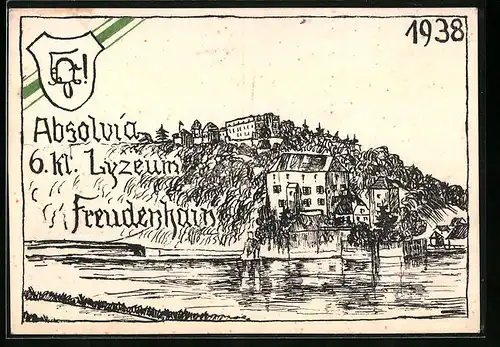 AK Passau, Absolvia 6 Kl. Lyzeum Freudenhain 1938