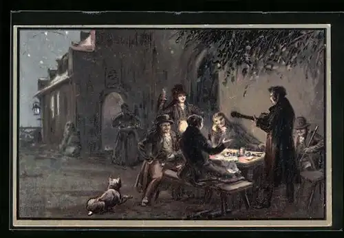 Künstler-AK Ganzsache Bayern PP38C17 /02: Bamberg, XII. Fränkisches Sängerbundesfest 1914, E.T.A. Hoffmann auf Altenburg