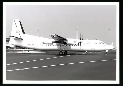 Fotografie Flugzeug Fokker F50, Passagierflugzeug der Royal Brunei, Kennung PH-LXK