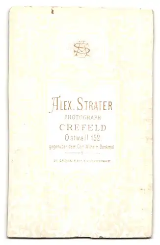 Fotografie Alex Strater, Crefeld, Ostwall 152, Junge Dame im karierten Kleid