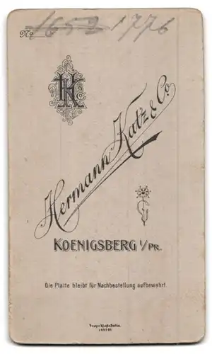 Fotografie Hermann Katz & Co., Königsberg i /Pr., Junge Dame mit zurückgebundenem Haar