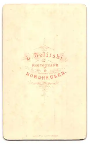 Fotografie L. Belitski, Nordhausen, Herr mittleren Alters mit prächtigem Vollbart