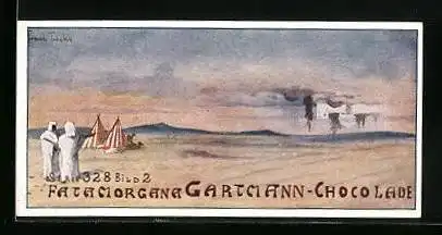 Sammelbild Gartmann`s Chocolade, Die Wüste, Fata Morgana