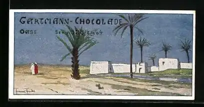 Sammelbild Gartmann`s Chocolade, Die Wüste, Oase