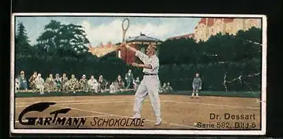 Sammelbild Gartmann`s Schokolade, Tennis, Dr. Dessart