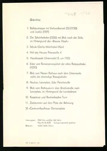 11 Fotografien Ansicht Görlitz, PGH Film & Bild, Autor Walter Wolff, Leben im Sozialismus, Centrum-Kaufhaus, Strassenbahn