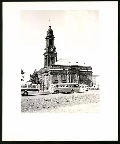 12 Fotografien Ansicht Dresden, Leben im Sozialismus, DDR, Autobus, Zwinger, Promenade, Neubau, Springbrunnen