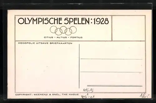 AK Olympia 1928, Voor het argentijnsche Doel, Fussball