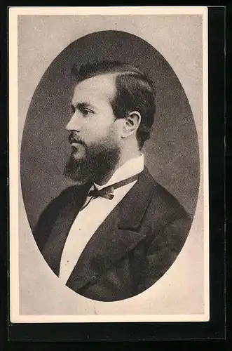 AK Präsident Masaryk (TGM) mit Anzug im Profil