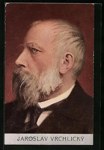 Künstler-AK Jaroslav Vrchlický im Portrait