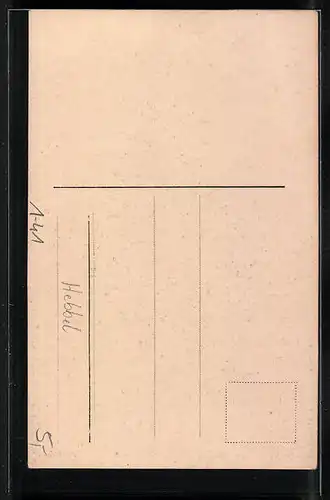 Künstler-AK Friedrich Hebbel im Portrait