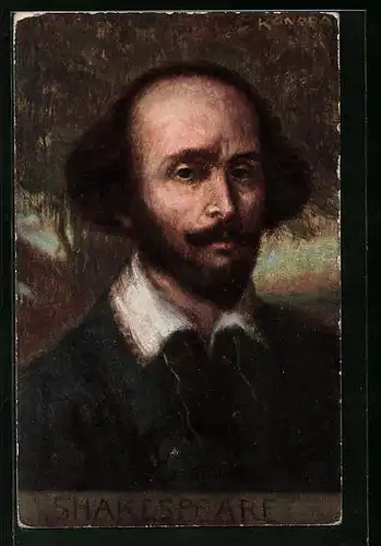 Künstler-AK William Shakespeare im Portrait