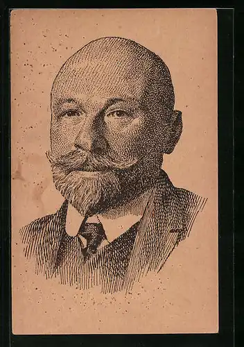Künstler-AK F. X. Svoboda im Portrait