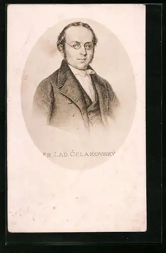 Künstler-AK Fr. Lad. Celakovský im Portrait