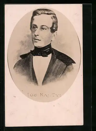 Künstler-AK Portrait von Jos. Kaj. Tyl im jungen Alter