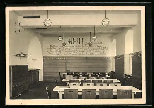 AK Würzburg, Weinstube im Juliusspital (Innenansicht)