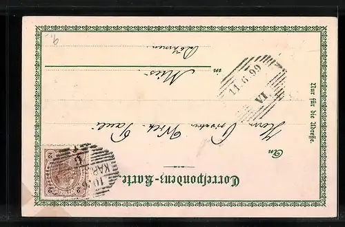 Lithographie Karlsbad, Marktbrunnen, Stephaniewarte, Franz-Joseph-Höhe