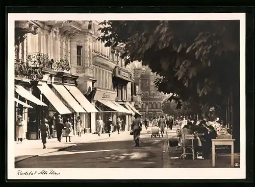 AK Karlsbad, Strasse Alte Wiese
