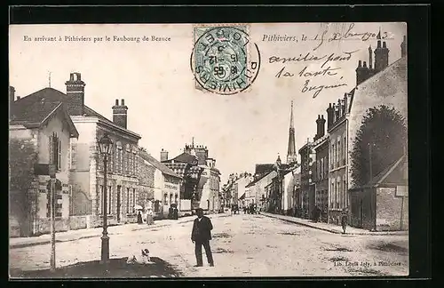 AK Pithiviers, En arrivant par le Faubourg de Beauce