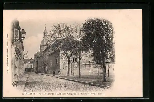 AK Pithiviers, Rue de Senives et Ancienne Chapelle de l`Hospice