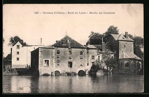 AK Olivet, Bords du Loiret, Moulin des Tacreniers