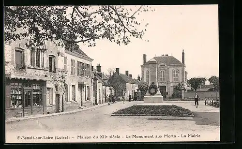 AK St.-Benoit-sur-Loire, Le Monument aux Morts, la Mairie