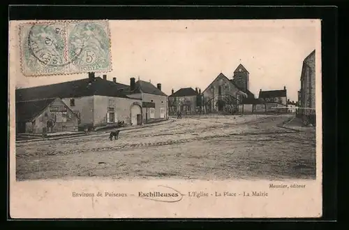AK Eschilleuses, L`Eglise, La Mairie