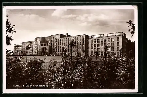 AK Fürth /Bayern, Städt. Krankenhaus von aussen