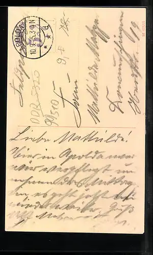 AK Apolda, Strassenpartie an der Post