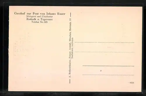 AK Rottach a. Tegernsee, Gasthof zur Post