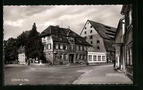 AK Altdorf b. Nbg., Strassenpartie mit Gasthof Goldener Hirsch