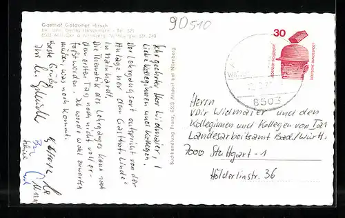 AK Altdorf b. Nbg., Strassenpartie mit Gasthof Goldener Hirsch