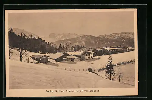 AK Obersalzberg-Berchtesgaden, Gebirgs-Kurhaus im Schnee