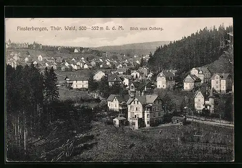AK Finsterbergen /Thür. Wald, Blick vom Oelberg