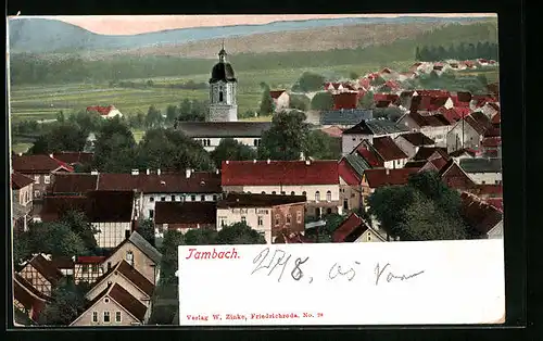 AK Tambach, Gesamtblick mit Kirchturm