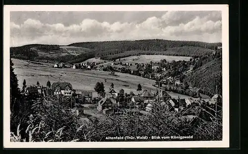 AK Altenfeld /Thür. Wald, Blick vom Königswald ins Dorf