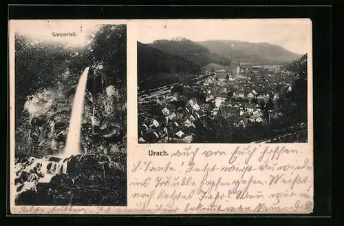 AK Urach, Wasserfall, Totalansicht