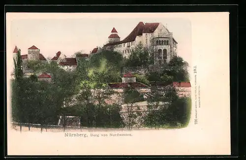 AK Nürnberg, Burg von Nordwesten