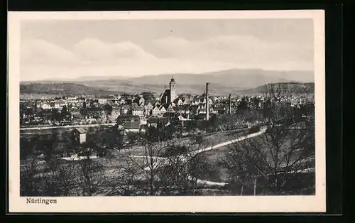 AK Nürtingen, Panorama mit Kirche