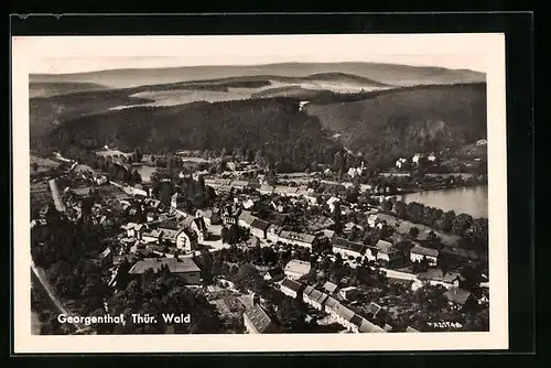 AK Georgenthal /Thüringer Wald, Ortsansicht aus der Vogelschau