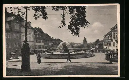 AK Gotha, Schloss mit Wasserkunst