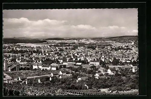 AK Metzingen /Erms, Ortsansicht aus der Vogelschau