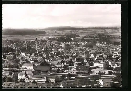 AK Metzingen an der Ems, Ortsansicht vom Flugzeug aus