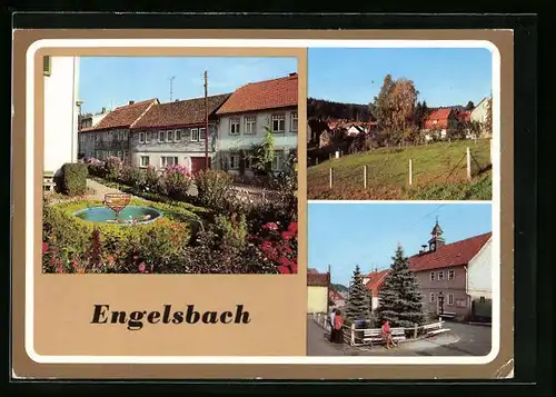 AK Engelsbach, An der Hauptstrasse, Teilansicht, Dorfstrasse