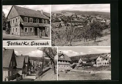 AK Förtha, Ortsansicht, Fachwerkhaus, Strasse