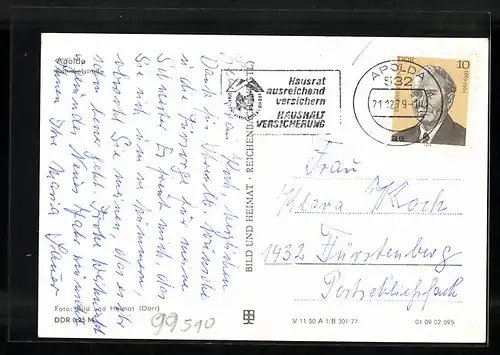 AK Apolda, Bahnhofstrasse