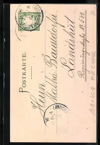 AK Ganzsache Bayern PP15C41 /02, Landshut, XI. Bayerisches Bundesturnfest 1901