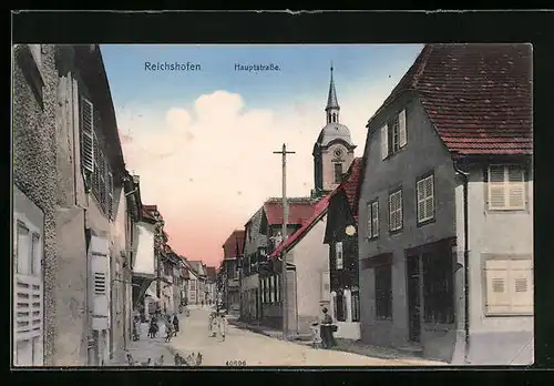 AK Reichshofen, Blick in Hauptstrasse